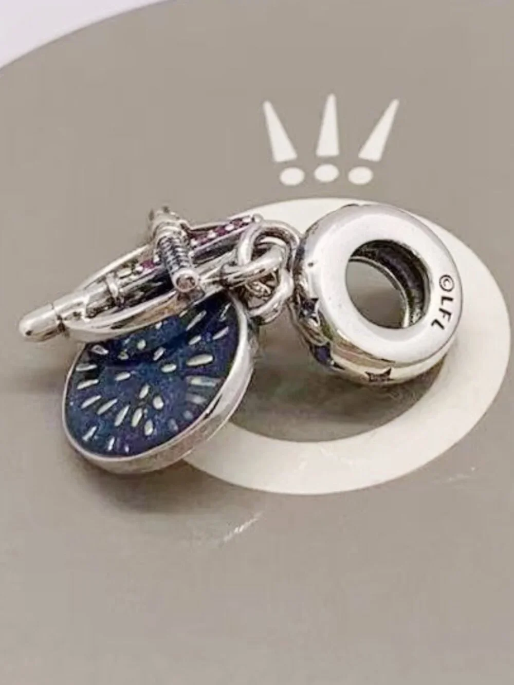 Pandora Star Wars Lightsaber Double Dangle Charm
